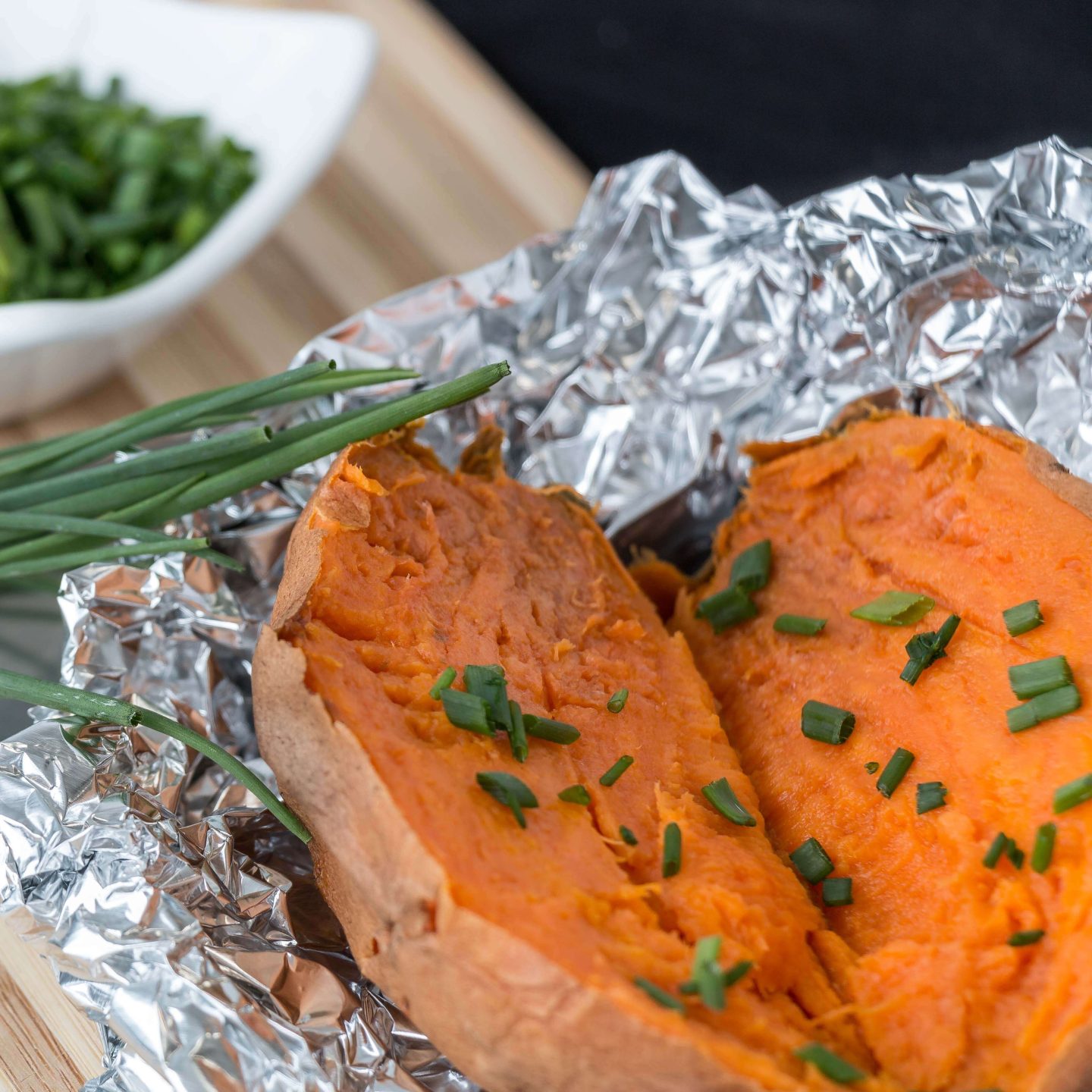 Gepofte zoete aardappels