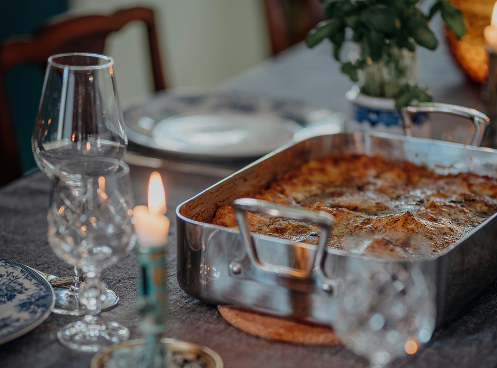 lasagne met wijn